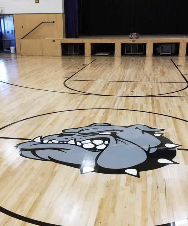 Professional Gymnasium Floor Refinishing and Striping Services Sacramento County, CA